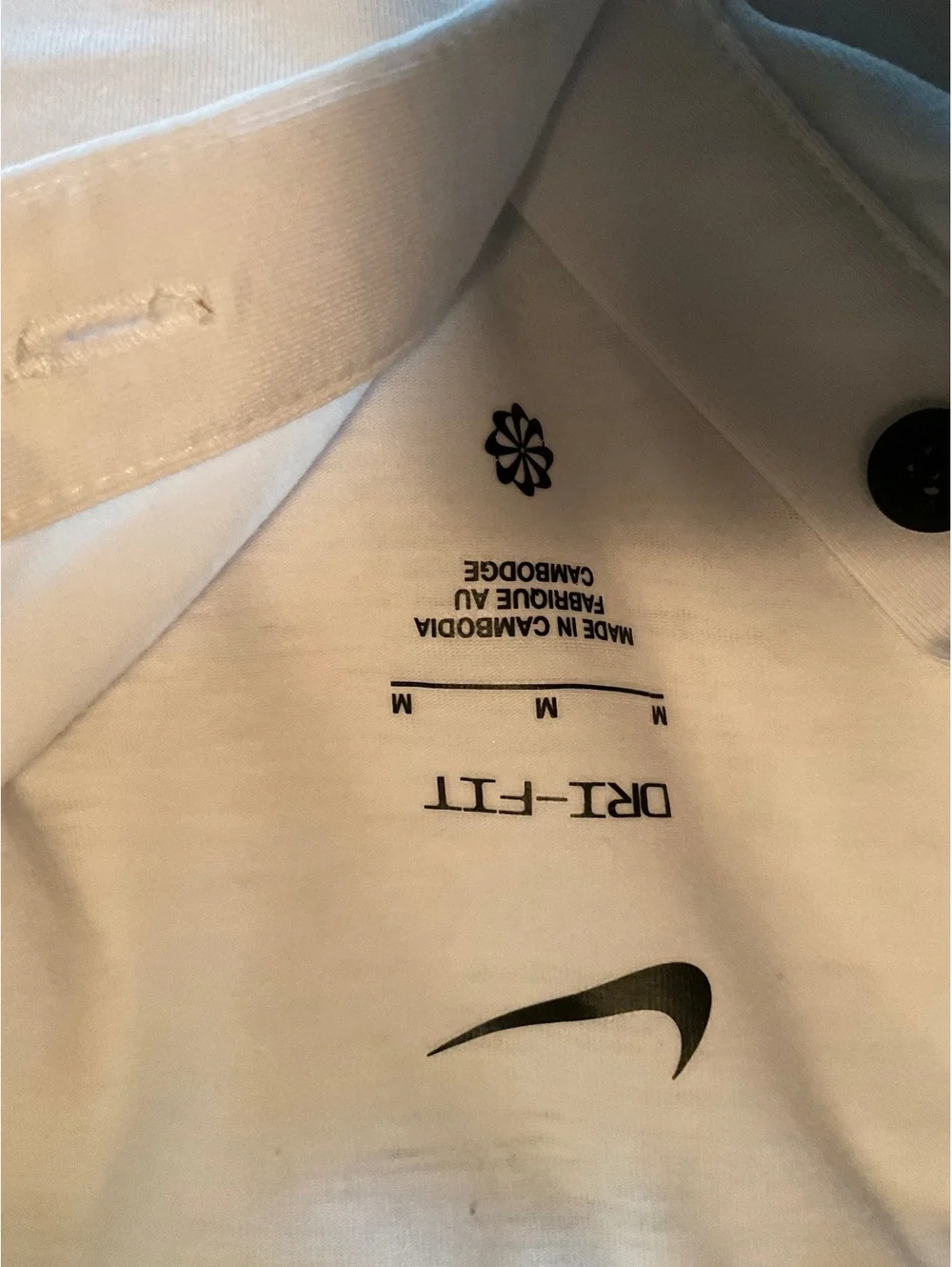 Nike Temple 1/4 Zip Long Sleeve White Lg.